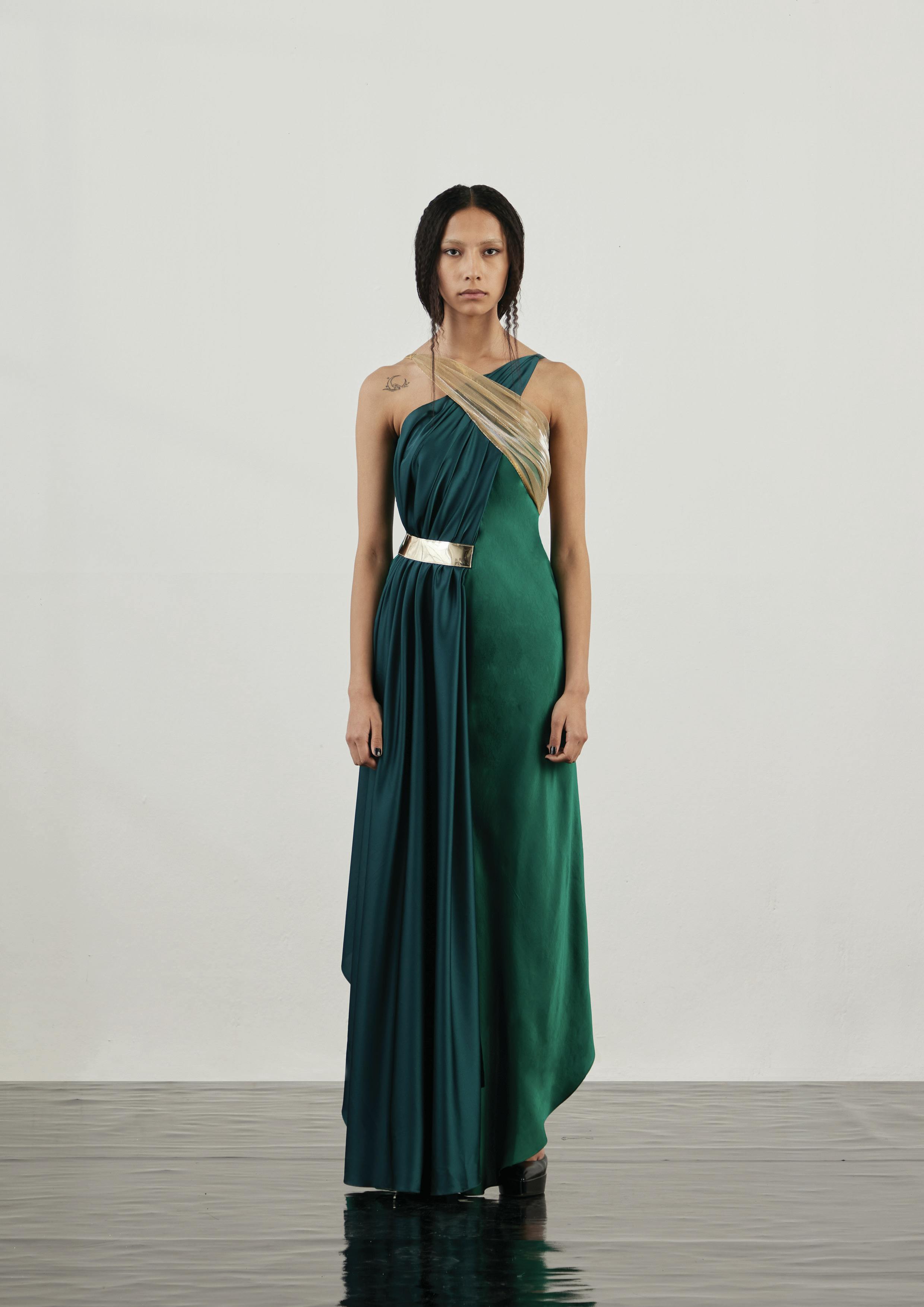 Halter-neck Draped Dress, a product by AKHL