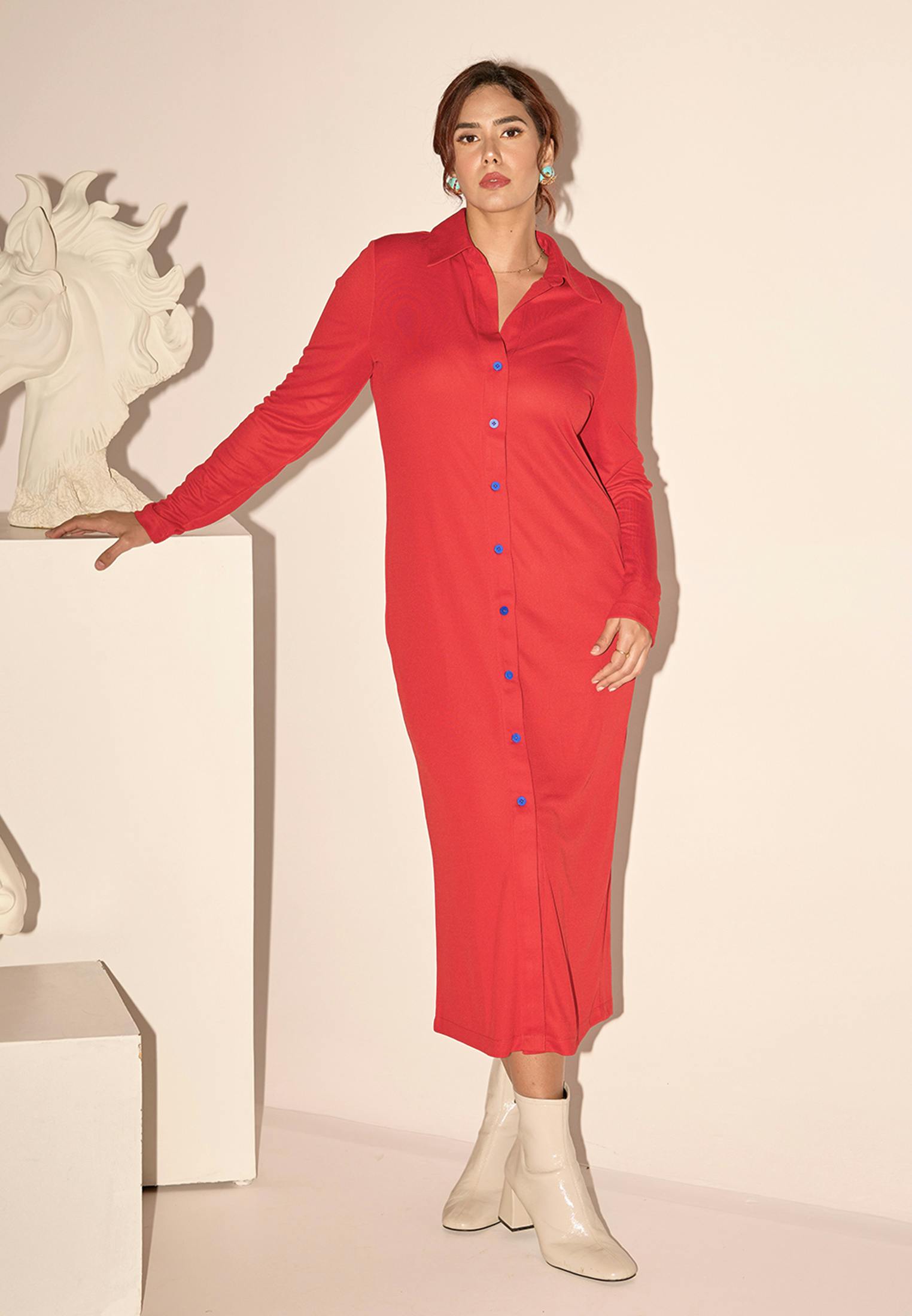 Ruby Red Lounging Dress, a product by Lola's